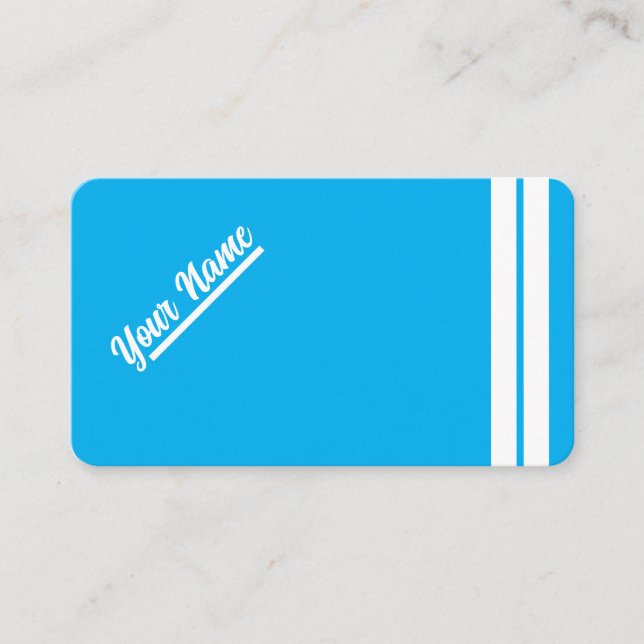 Carte De Visite Professionnel bleu simple (Devant)