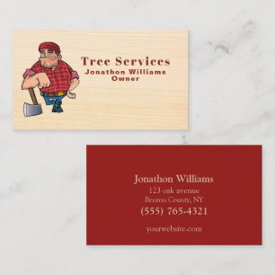Carte De Visite Professionnel Bois Arbre Service d'ajustement gars
