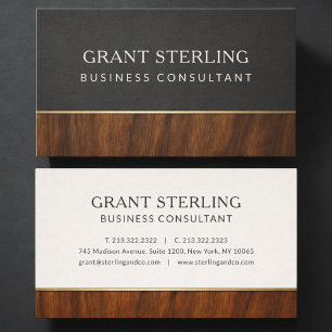 Carte De Visite Professionnel Bois Moderne