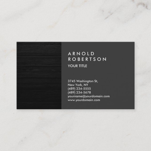 Carte de visite professionnel branché Wood Effect (Devant)