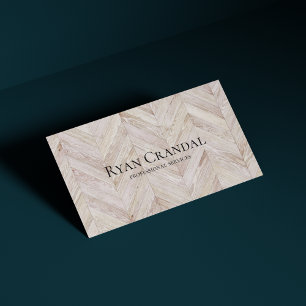 Carte De Visite Professionnel Chevron Wood