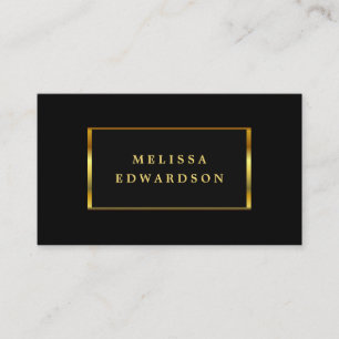Carte De Visite Professionnel chic élégant moderne de noir et d'