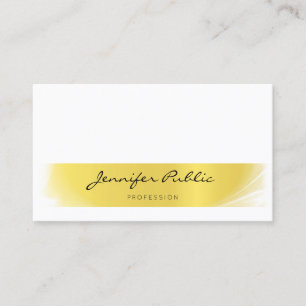 Carte De Visite Professionnel Chic manuscrit Moderne Or Luxe