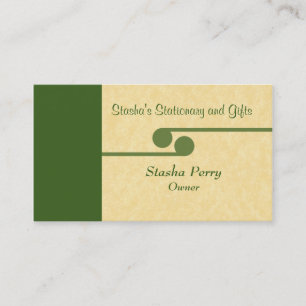 Carte de visite professionnel classique, vert