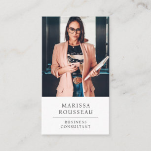 Carte De Visite Professionnel Consultant d'affaires Photo Code QR