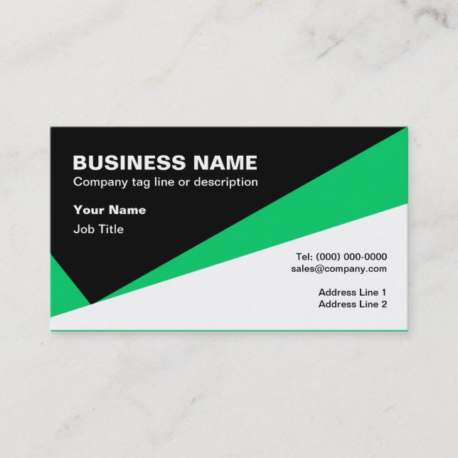 Carte de visite professionnel contemporain (Devant)