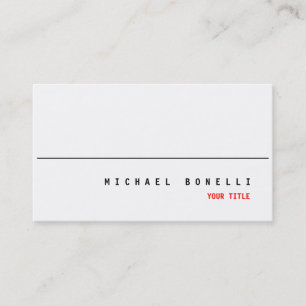 Carte de visite professionnel couleur rouge blanc 