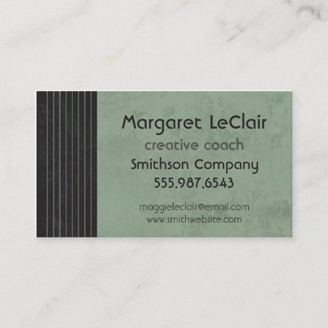 Carte de visite professionnel/créatif de vert (Devant)