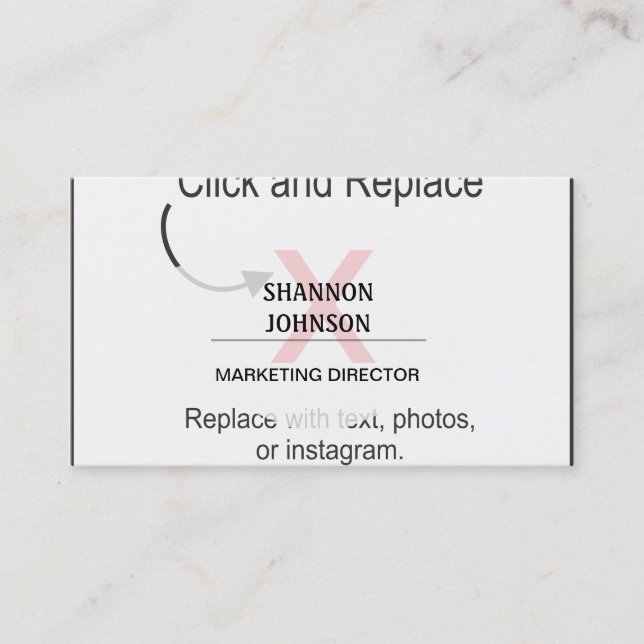 Carte de visite professionnel créatif et (Devant)