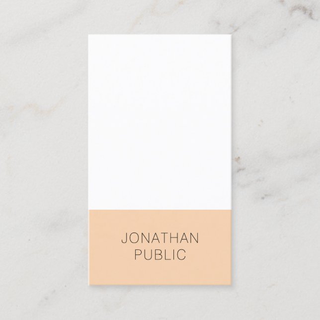 Carte De Visite Professionnel Créatif Moderne Sleek Plain Luxe (Devant)
