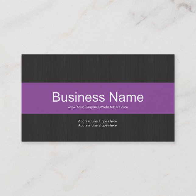 Carte de visite professionnel Dark & Purple (Devant)