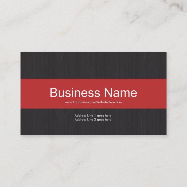 Carte de visite professionnel Dark & Red (Devant)
