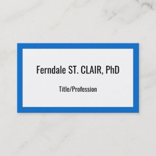 Carte de visite professionnel de base et humble