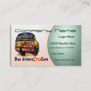 Carte De Visite Professionnel de chauffeur de bus