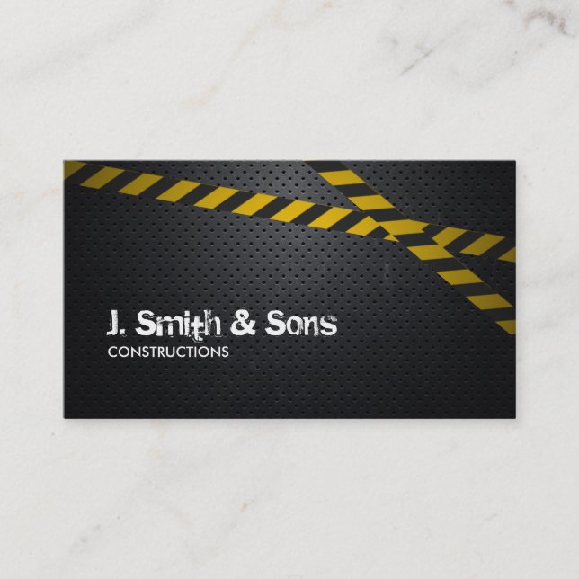 Carte de visite professionnel de construction en m (Devant)