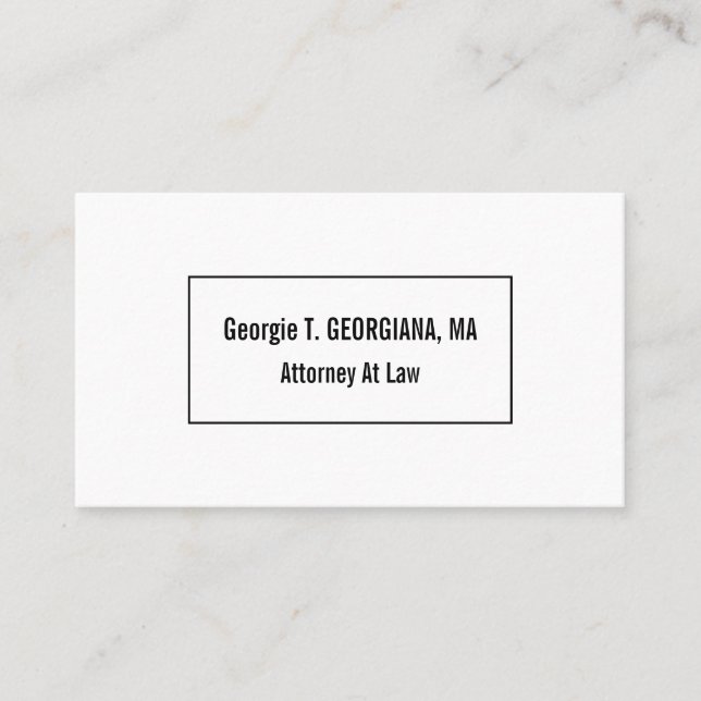 Carte de visite professionnel de droit, simple (Devant)