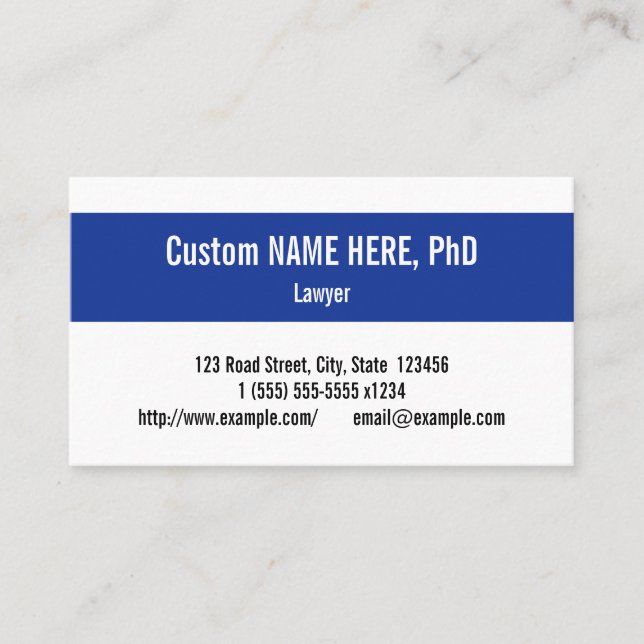 Carte de visite professionnel de droit simple et h (Devant)