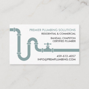 Carte De Visite Professionnel de la Plomberie Moderne Services de