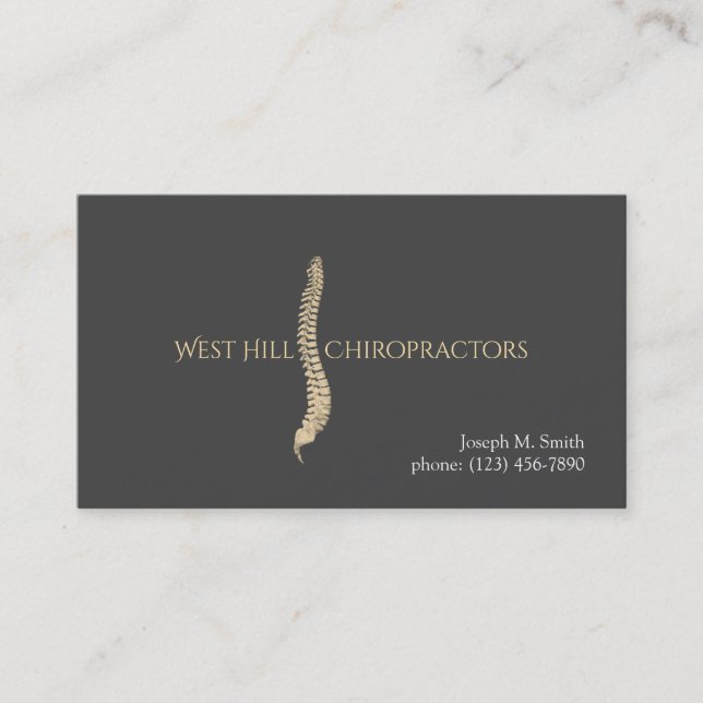 Carte de visite professionnel de la santé chiropra (Devant)