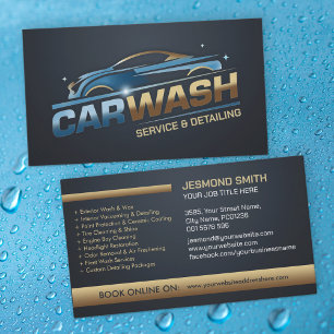 Carte De Visite Professionnel de lavage et de detailing de voiture
