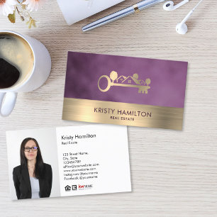 Carte De Visite professionnel de l'immobilier agent immobilier clé