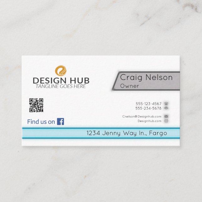 Carte de visite professionnel de l'ingénieur logic (Devant)