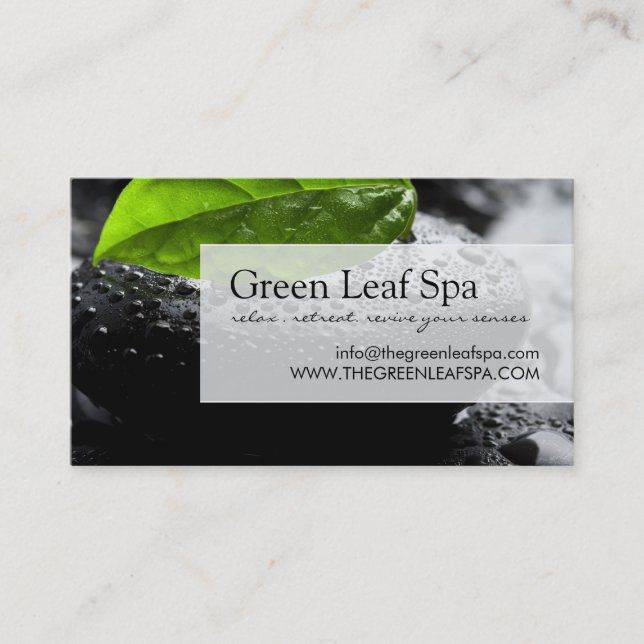 Carte de visite professionnel de massage/spa (Devant)