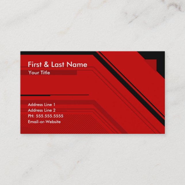 Carte De Visite professionnel de pointe : (Devant)