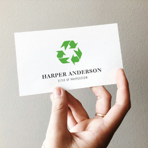 Carte De Visite Professionnel de recyclage écologique minimal mod