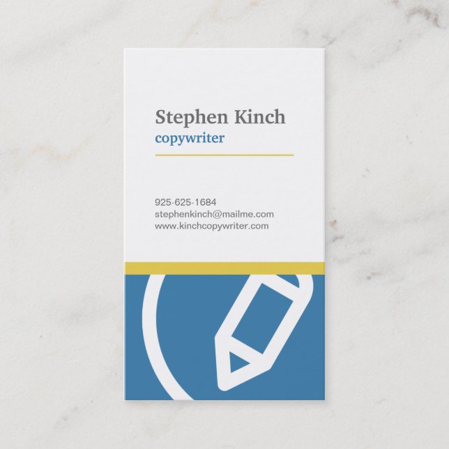 Carte de visite professionnel de redacteur (Devant)