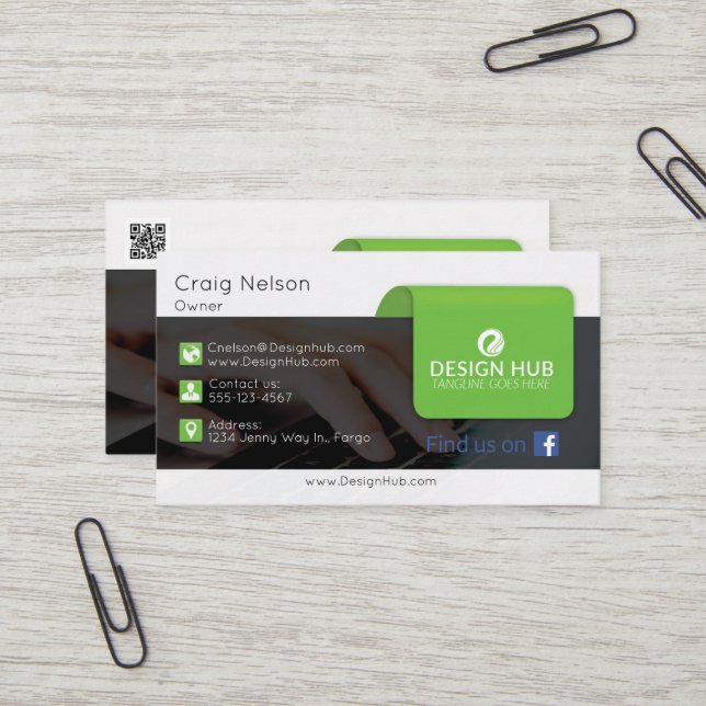 Carte de visite professionnel de réparation inform (Devant/Arrière en situation)