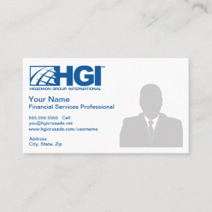 Carte De Visite Professionnel de services financiers de HGI