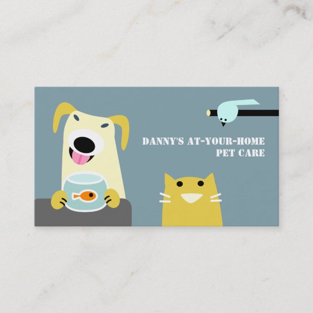 Carte De Visite Professionnel de soin des animaux familiers (Devant)