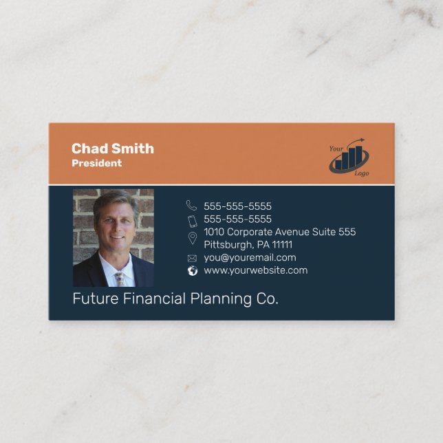 Carte De Visite Professionnel des entraîneurs financiers et des fo (Devant)