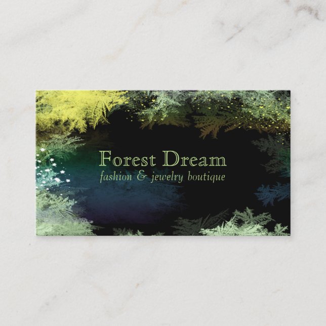 Carte De Visite Professionnel des Feuilles forestiers (Devant)