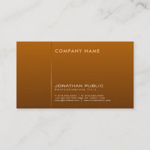 Carte De Visite Professionnel Design Brown Entreprise Moderne Plai