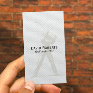 Carte De Visite Professionnel d'instructeur de golf