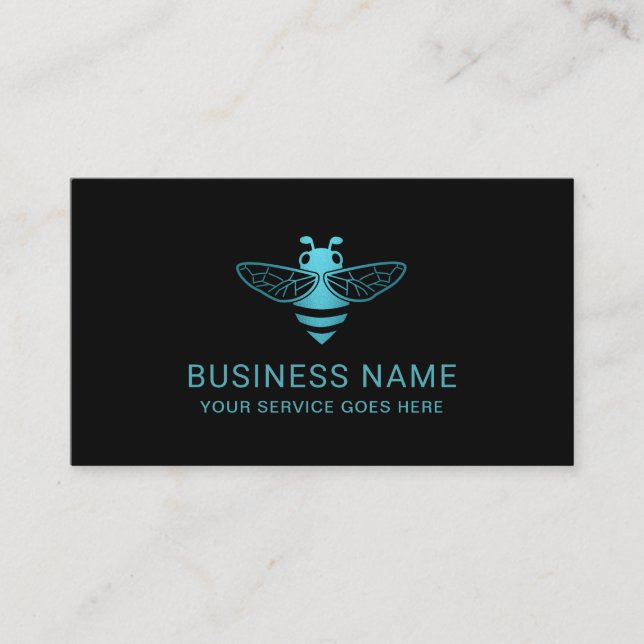 Carte De Visite Professionnel du logo d'abeille moderne (Devant)