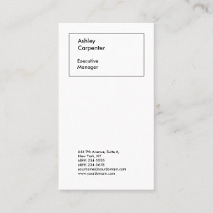 Carte De Visite Professionnel élégant blanc clair minimaliste mode