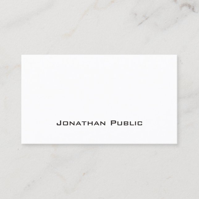 Carte De Visite Professionnel Élégant Blanc Moderne Nettoyant Plai (Devant)