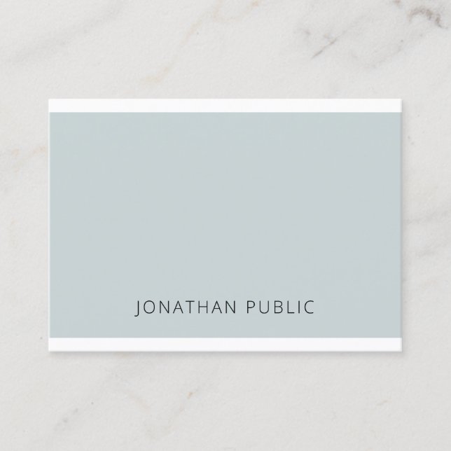 Carte De Visite Professionnel Elégant Bleu Vert Simple Modèle (Devant)