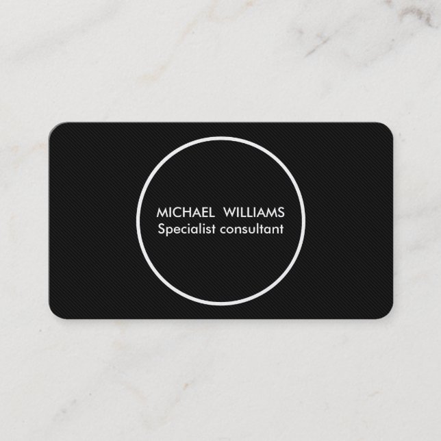 Carte De Visite Professionnel élégant cercle doré simple minimum (Devant)