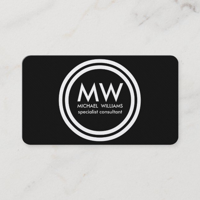 Carte De Visite Professionnel élégant cercle doré simple minimum (Devant)