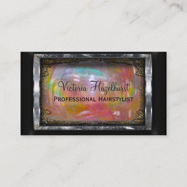 Carte De Visite Professionnel élégant d'Auntielosa 3,5" x 2,0" (Devant)