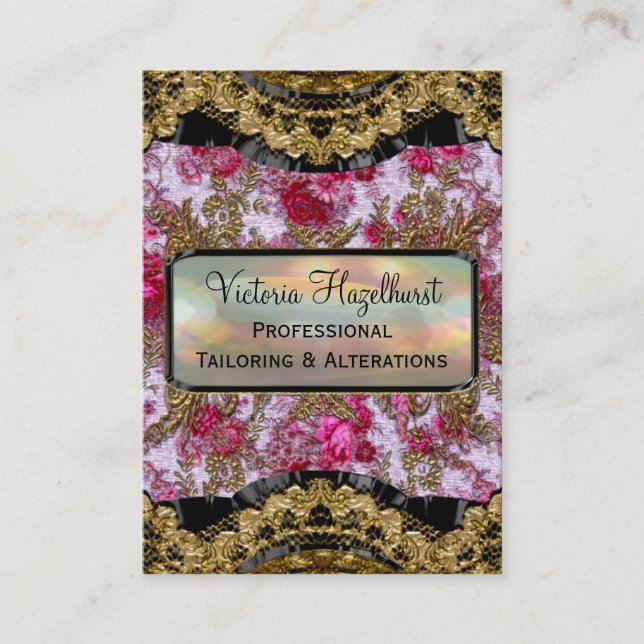 Carte De Visite Professionnel élégant de pétale de Bradfordshire (Devant)