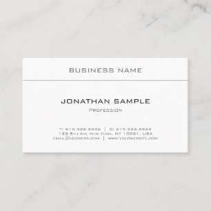 Carte De Visite Professionnel Élégant Design simple Moderne Plain