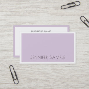 Carte De Visite Professionnel élégant élégant clair violet violet 