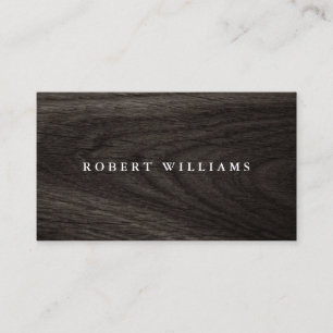 Carte De Visite Professionnel élégant en bois foncé