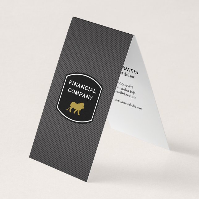 Carte De Visite Professionnel élégant / Lion (Devant)