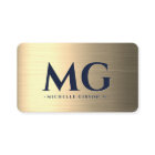 Professionnel Élégant Marine Faux Or Moderne